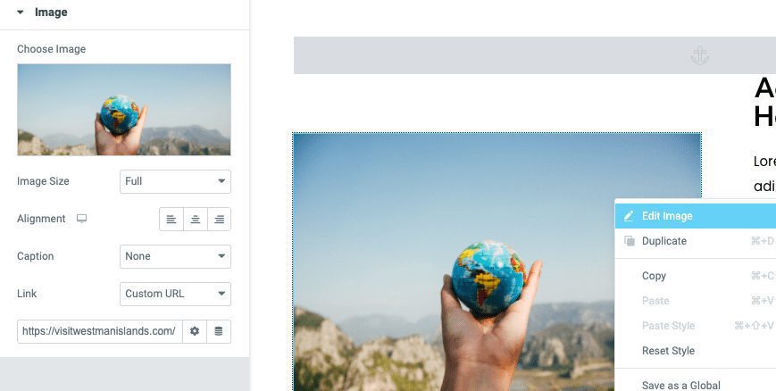 Breyta um mynd í Elementor Pro | WordPress vefsíðugerð