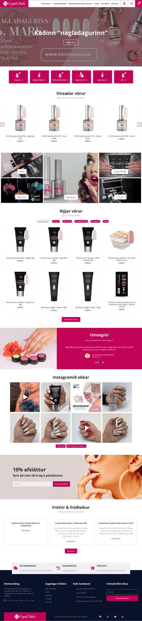 Crystalnails.is - Netverslun með naglalökk og fróðleik